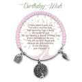 "Earth Angel : Birthday Wish Radiant Pink Stone Bracelet -"