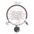 "Earth Angel : Friend Radiant Purple Stone Bracelet -"