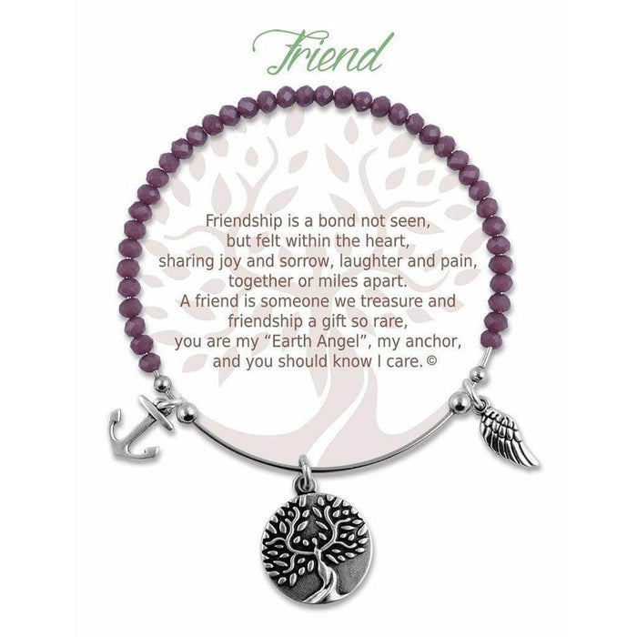 "Earth Angel : Friend Radiant Purple Stone Bracelet -"