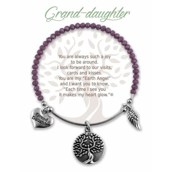 Shop the Earth Angel Grand-Daughter Radiant Purple Stone Bracelet at Annies Hallmark.
