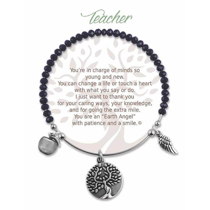 "Earth Angel : Grandma Radiant Black Stone Bracelet -"