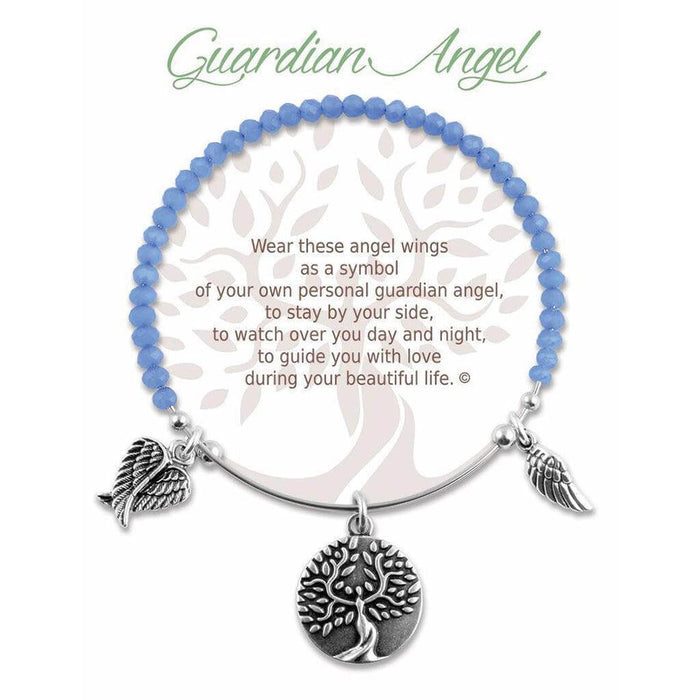 "Earth Angel : Guardian Angel Radiant Blue Stone Bracelet -"
