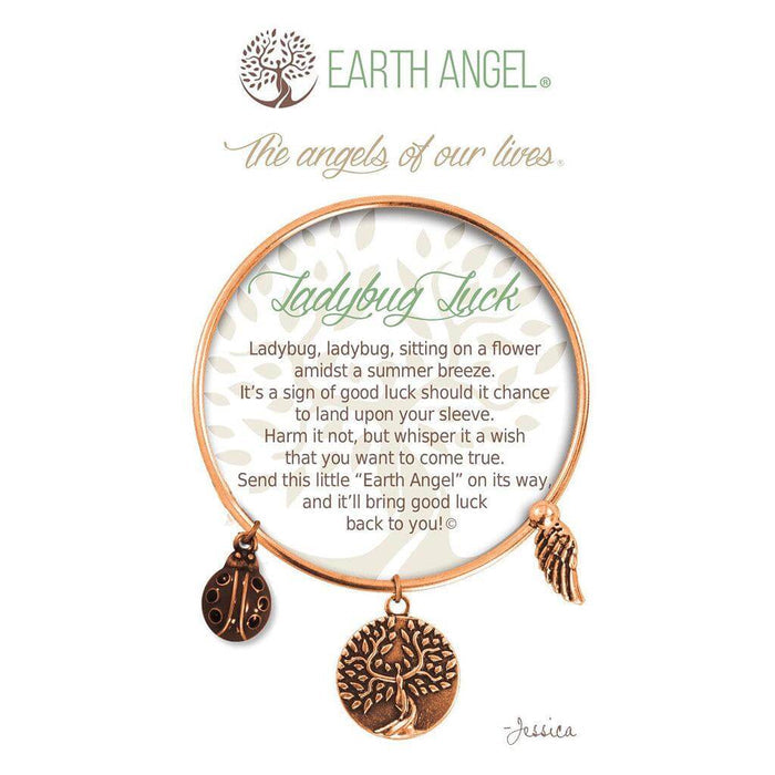 "Earth Angel : Ladybug Luck Bracelet in Copper -"