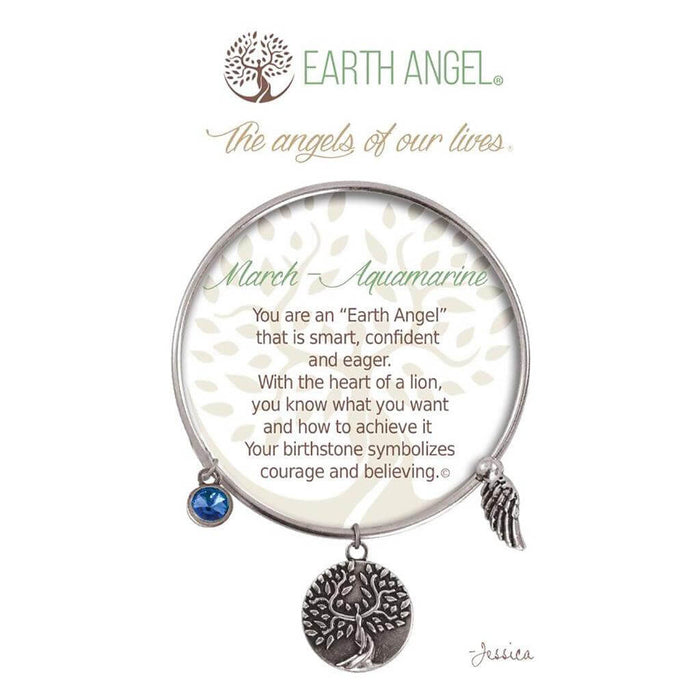 "Earth Angel : March - Aquamarine Bracelet in Silver -"