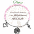 Shop the Earth Angel Nurse Radiant Pink Stone Bracelet at Annies Hallmark.