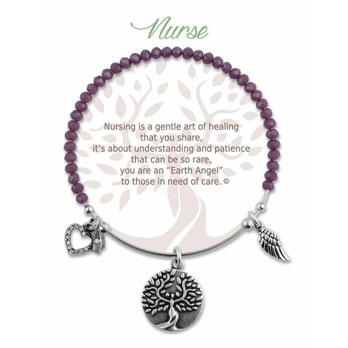 Shop the Earth Angel Nurse Radiant Purple Stone Bracelet .