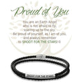 "Earth Angel : Proud of You Champagne Leather Bracelet -"