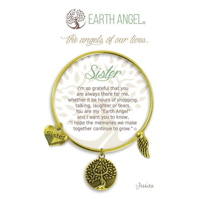 "Earth Angel : Sister Bracelet in Brass -"