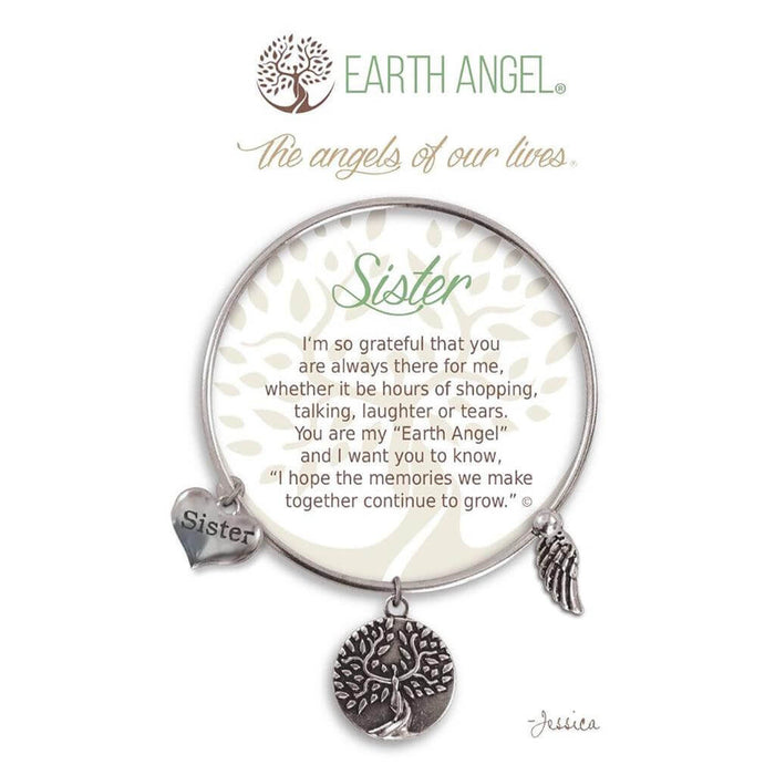 "Earth Angel : Sister Bracelet in Silver -"