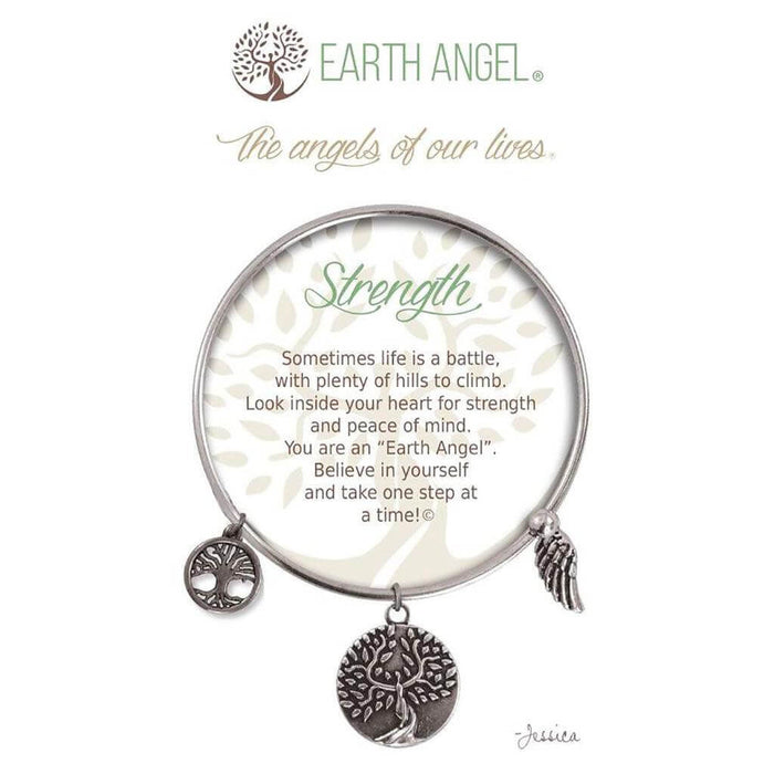 "Earth Angel : Strength Bracelet in Silver -"