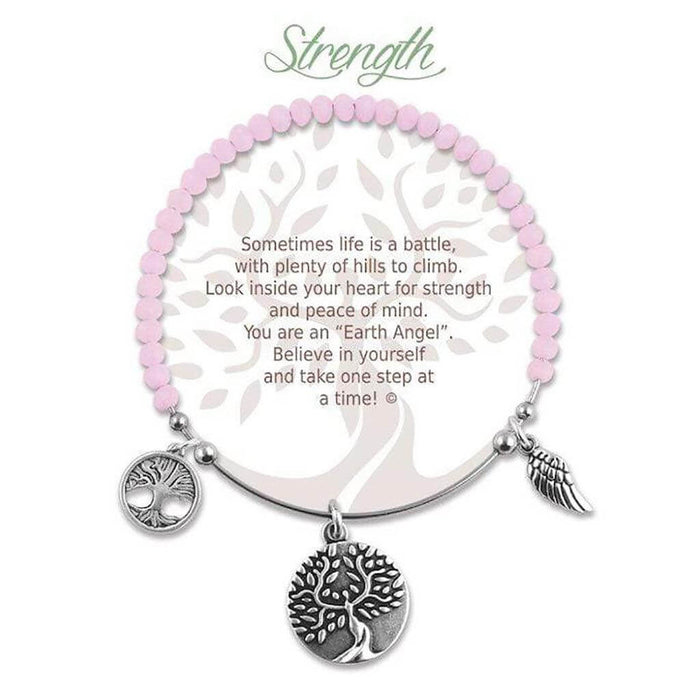 "Earth Angel : Strength Radiant Pink Stone Bracelet -"