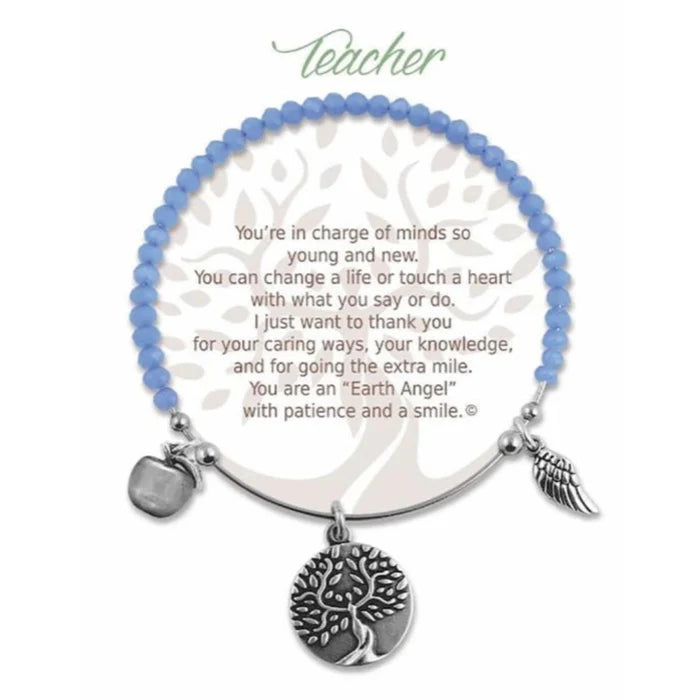 Shop the Earth Angel Teacher Radiant Blue Stone Bracelet at Annies Hallmark.