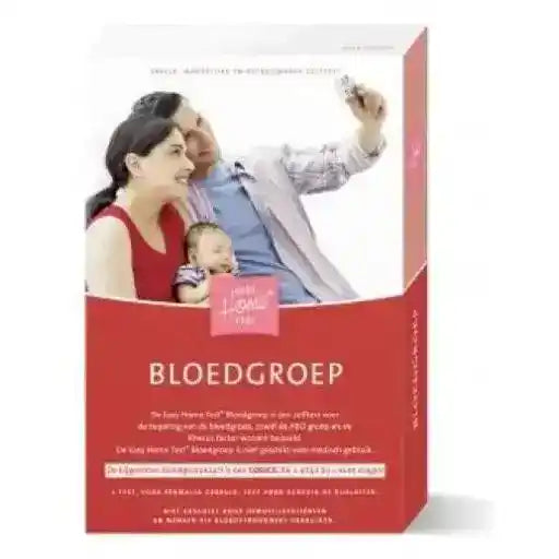 Product packaging with a family image and text on a white background