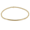 Enewton Bliss Bar Smooth 2mm Bead Bracelet in Gold featuring sleek gold beads and a minimalist bar accent design for stylish everyday wear.