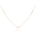 enewton design : 15" Choker Simplicity Chain Gold - White Cross - enewton design : 15" Choker Simplicity Chain Gold - White Cross