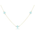 enewton design : 15" Choker Simplicity Gold Chain - Turquoise Cross - enewton design : 15" Choker Simplicity Gold Chain - Turquoise Cross