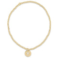 enewton design : Classic gold 2mm bead bracelet - blessed small gold disc - enewton design : Classic gold 2mm bead bracelet - blessed small gold disc