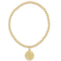 enewton design : Classic gold 3mm bead bracelet - blessing gold disc - enewton design : Classic gold 3mm bead bracelet - blessing gold disc