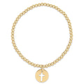 enewton design : Classic gold 3mm bead bracelet - blessed disc - enewton design : Classic gold 3mm bead bracelet - blessed disc