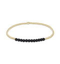 enewton design : Classic gold 2mm bead bracelet - Faceted Onyx - enewton design : Classic gold 2mm bead bracelet - Faceted Onyx