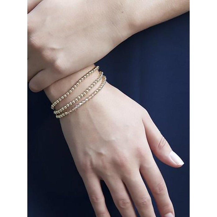 "enewton : Classic Gold Bead Bracelet (3 Asstd Thicknesses) -"