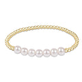 enewton design : Classic gold beaded bliss 3mm bead bracelet - 6mm pearl - enewton design : Classic gold beaded bliss 3mm bead bracelet - 6mm pearl
