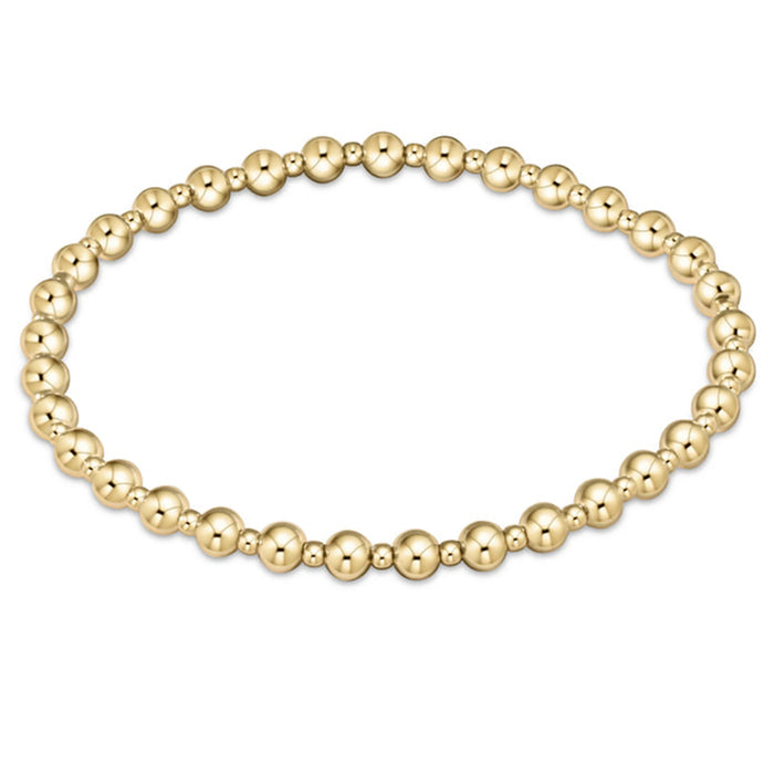 enewton design : Classic Grateful Pattern Gold Bead Bracelet 6.25" - 4mm