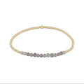 "Enewton Designer : Gold Bliss 2mm Bead Bracelet - Gemstone in Labradorite -"