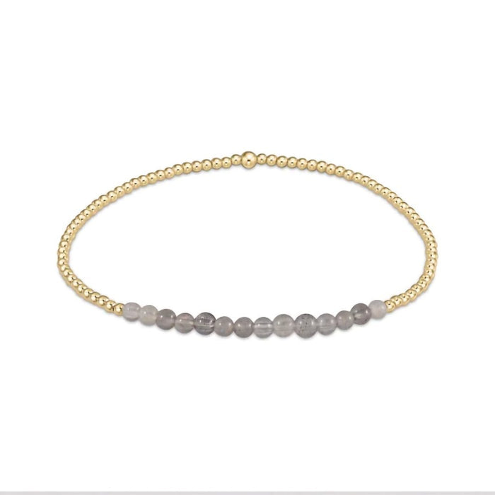 "Enewton Designer : Gold Bliss 2mm Bead Bracelet - Gemstone in Labradorite -"