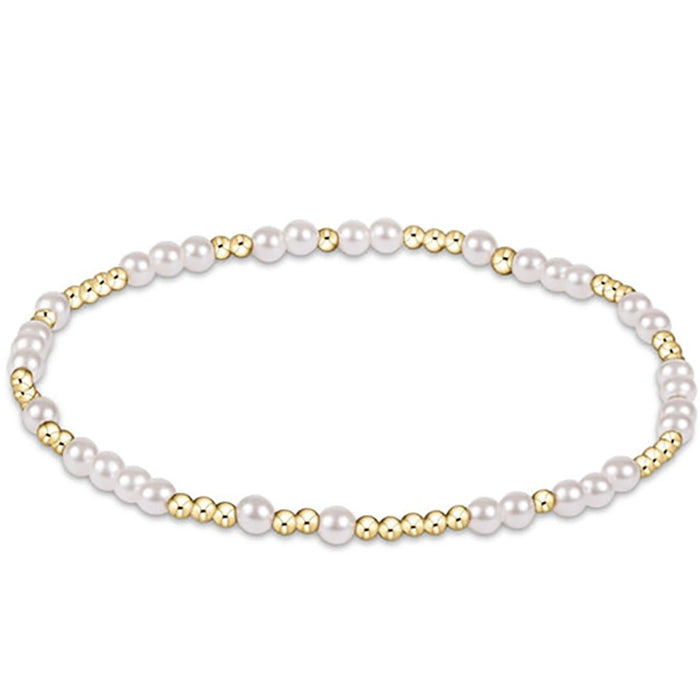 Enewton Design : Hope Unwritten 2mm Gold Bead Bracelet - 3mm Pearl