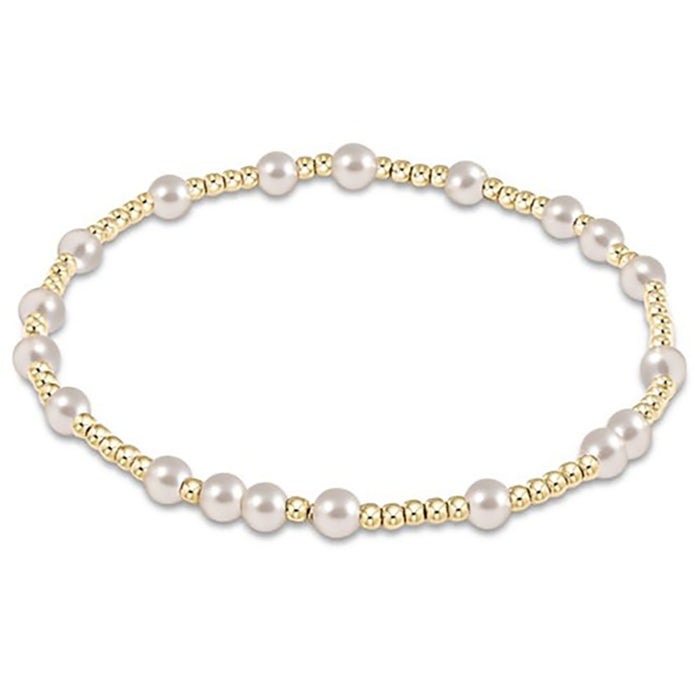 enewton design : Hope Unwritten 2mm Gold  Bead Bracelet 6.25" - 4mm Pearl