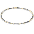 enewton design Hope Unwritten bracelet with bright silver faceted hematite beads and gold-filled accent beads