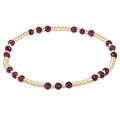 enewton Joy Pattern Bead Bracelet with 3mm Ruby gemstones and gold-filled beads.