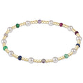 enewton design Pearl Sincerity Pattern Bead Bracelet – 4mm Hot Mess with freshwater pearls, multicolored gemstones and gold-filled beads.