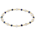 enewton design Pearl Sincerity Pattern Bead Bracelet with gold-filled beads, freshwater pearls and Lapis gemstones.