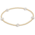 enewton design : Signature Cross Small Gold Pattern 2mm Bead Bracelet 6.25"