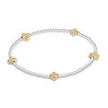 enewton design : Signature Gold Cross Mixed Metal Bead Bracelet 6.25"- 2mm Sterling