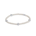 enewton design : Signature Cross Pearl Pattern 4mm Bead Bracelet - Sterling -