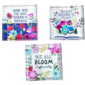 Ganz : Spring Beveled Glass Block (1) - Assorted 1 at random. Style can not be chosen.