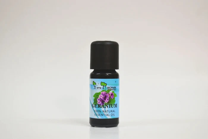 Bottle of Veranium essential oil on a white background