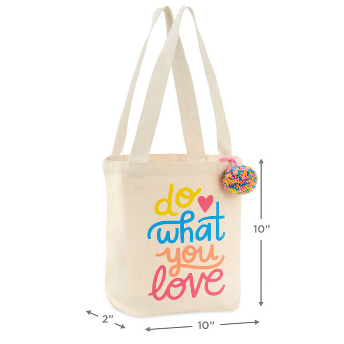 Hallmark : 10.5" Do What You Love Square Fabric Gift Bag
