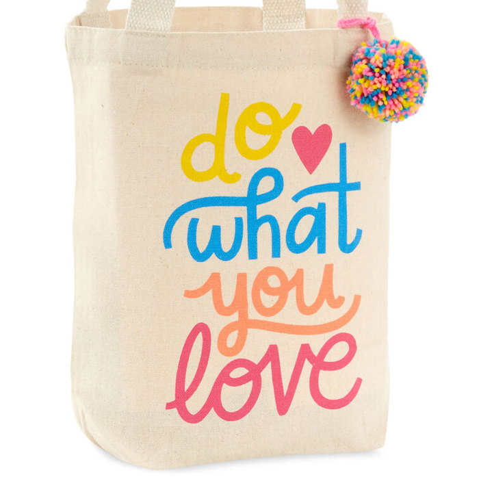 Hallmark : 10.5" Do What You Love Square Fabric Gift Bag