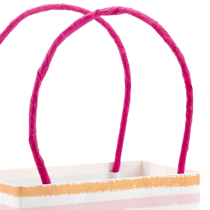 Hallmark : 4" Patterned Pink Mini Horizontal Gift Bag Bundle