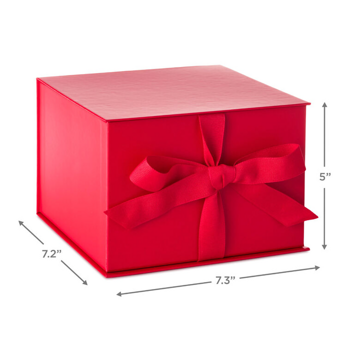 Hallmark : 7.2" Solid Red Large Square Gift Box