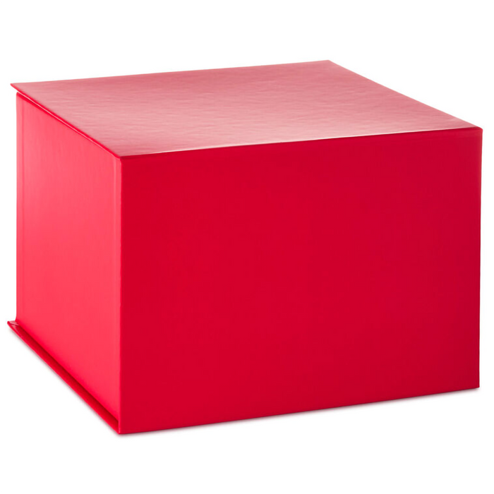Hallmark : 7.2" Solid Red Large Square Gift Box