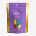 Purple packaging of Hallmark Gummy Bears with colorful gummy bears on a white background