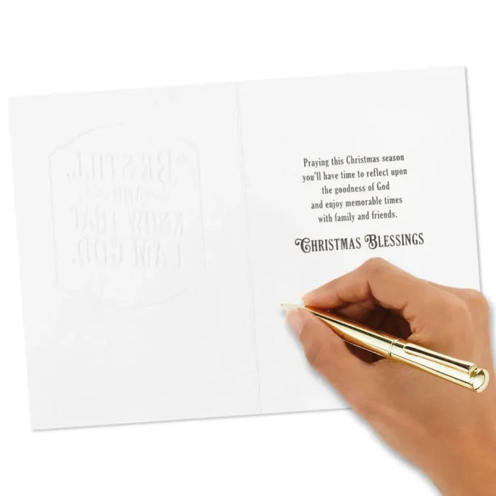 Hallmark : Be Still and Know Snowy Landscape Religious Boxed Christmas Cards, Pack of 16