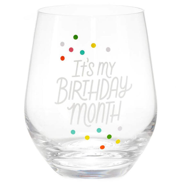 Hallmark : Birthday Month Tea Towel and Wine Glass Bundle - Hallmark : Birthday Month Tea Towel and Wine Glass Bundle