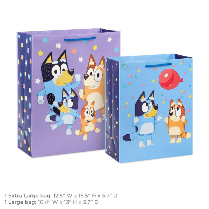 Hallmark : Bluey Party Fun 2-Pack Birthday Gift Bag Bundle