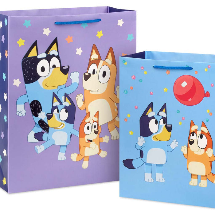 Hallmark : Bluey Party Fun 2-Pack Birthday Gift Bag Bundle